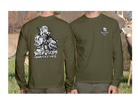 Men's Long Sleeved Hunting Is My Life T-Shirt Military Green / 3XL / Boar